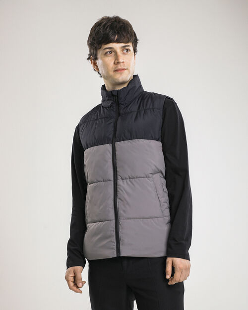 Chaleco Abullonado Gris